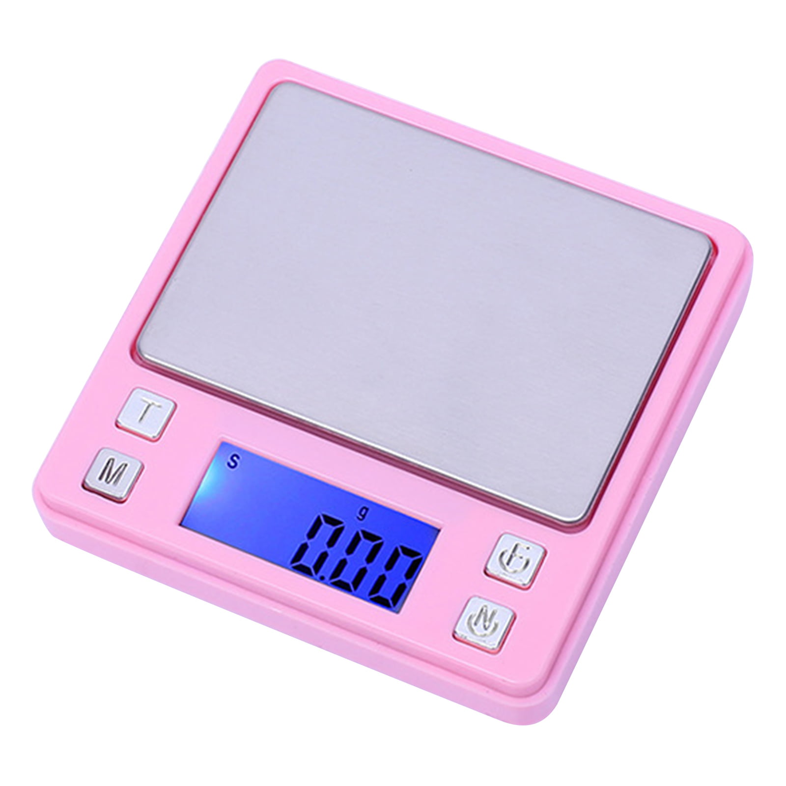 Surpahs Shiny Small Lightweight Digital Bathroom Scale w/ BMI Calculation,  Auto Identify 4 Users [Sachet Pink]