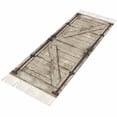 thumbnail image 2 of Hallway Runner Rug 2'x 6', Farmhouse Wood Grain Reversible Washable Rug with Tassels, Vintage Country Barn Gate Brown Decorative Modern Soft Carpet Mat for Living Room, Kitchen, Dining Room, 2 of 9