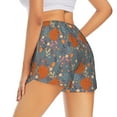 thumbnail image 3 of Xecao's Floral Squirrel for a double-layer running short for women, perfect for gym, tennis, and more, featuring a convenient pocket., 3 of 9