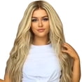 thumbnail image 4 of LHCER Heat Resistant , Soft Blonde Natural Looking Durable Long , Stylish Daily Use For Parties Cosplay, 4 of 5