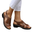 thumbnail image 2 of AZZAKVG Sandals for Women Casual Roman Shoes Fish Mouth Wedge, 2 of 7