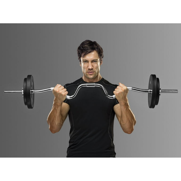 Marcy Apex 2 Piece Standard Chrome Super Curl Bar SCB 248 Walmart
