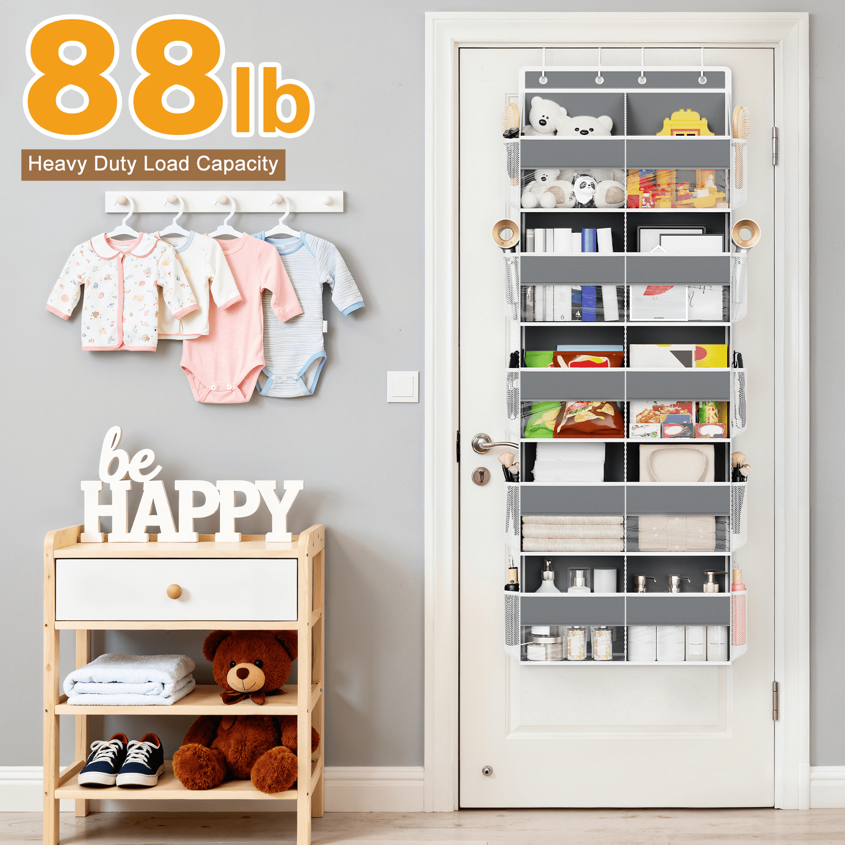 SimplyImagine Acrylic Triple Divided Wall Toy Dispenser - Clear