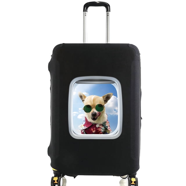 Animal Series Printed Pattern Travel Essentials Bag with 18-32 Inch Capacity Travel Accessories Trolley Case Protective Cover 8animal 046 M