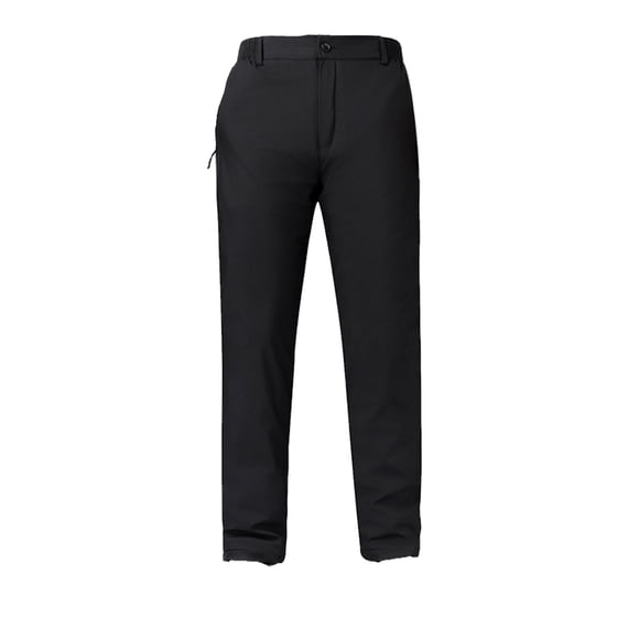 WEAIXIMIUNG Casual Pants for Men Loose Fit Black Winter Warm Pants Lamb Casual Solid Pants