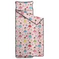 thumbnail image 2 of Princess and Ballerina Pink Pattern Teens Toddler Nap Mat with Pillow, Sleeping Mat Bag for Preschool Daycare 60"x20", 2 of 6