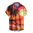 thumbnail image 4 of Gaecuw Womens Short Sleeve Shirts Button down Tops Blouses Hawaiian Floral Print Tees Summer T Shirts Lapel Neck Shirts Beachwear Tropical Vacation Outfits Resort Wear Red M, 4 of 4