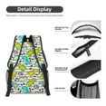 thumbnail image 4 of Yiaed Funny Dinosaurs on Stripes Print School Backpack College Backpack Daypacks for Students High School Spacious and Durable Daypack for Work and Travel-One Size, 4 of 6