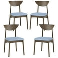 thumbnail image 1 of Gymax 2PCS Wooden Dining Chair Linen Fabric Upholstered Kitchen Chairs w/ Padded Seat, 1 of 10