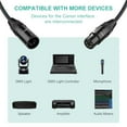 thumbnail image 6 of J&D 5 PIN XLR DMX Cable, 10 ft Blue - DMX512 XLR 5 Pin Male to Female DMX Stage Light, 6 of 7