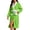 Green, variant on Flannel Fleece Bathrobe For Women, Long Sleeve Lounge Belted Midi Robe, Fall & Winter Casual Shower Spa Robes With Pockets