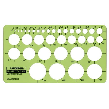 Circle Drafting Templates R-2040 Berol Rapidesign metric circles 37 ...