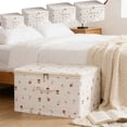 thumbnail image 7 of COM1950s Foldable Storage Bins with Lids, Collapsible Oxford Cloth Storage Boxes for Clothes, Large Capacity Organizer Cubes with Handles for Bedroom Closet, Floral Pattern, 7 of 7