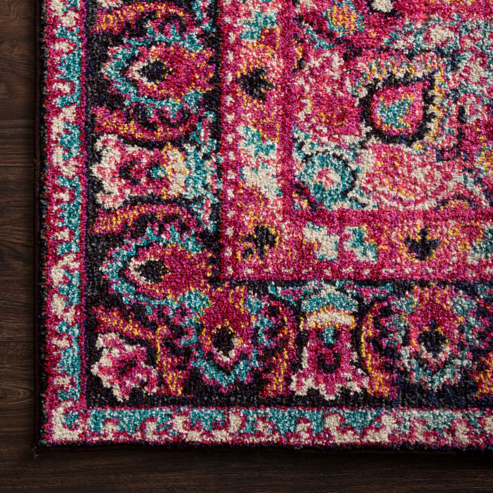 Loloi Nadia Abstract Midnight / Pink Area Rug