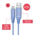 thumbnail image 2 of onn 6ft USB-C to USB-A Charging Cable, USB-IF Certified, Blue - Compatible with iPhone 16 Series, iPhone 15 Series, Samsung Galaxy, Note, Pixel Devices iPad Pro, & More, 2 of 6