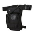 thumbnail image 1 of Bolsa de cintura, riñonera de nailon para correr, pescar, motociclismo, senderismo, muslo Negro, 1 of 9