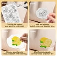 thumbnail image 4 of 30Pcs Lemon Water Soluble Hand Sewing Stabilizers 8.3"x11.7" Lemon Slices Embroidery Pattern Stabilizer 4 Sheets Fruit Stick and Stitch Embroidery Paper Sticker, 4 of 7