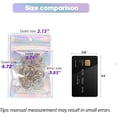 thumbnail image 2 of 100Pcs Holographic Resealable Foil Mylar Bags 3.1x4.7 inch, Party Favor Storage Pouches for Sample Packaging, Small Business Food Storage, Craft Supplies, 2 of 5