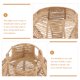 thumbnail image 3 of CRILSTYLEO Pantalla De Colgante Tejida De Rattan Color Para Ambiente Acogedor, 3 of 6