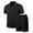 Black, variant on hotojiny Mens Summer Track Suits 2 Piece Shorts Sets Short Sleeve Sweatsuit Outfits Quarter Zip Golf Shirts Loungewear(White,X-Large)