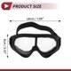 thumbnail image 4 of Ofertas únicas 1 juego de gafas de montar para motocicleta PC PU gafas de sol para deportes al aire libre para motocross, bicicleta de tierra, ATV, lente transparente, marco negro, 4 of 6