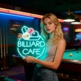 thumbnail image 6 of UPONRAY Two Lines Circular Billiards Custom Neon Signs, Usb Powered with Adjustable Brightness Wall Decor for Gifts, Warm White, 18 inch, 6 of 9