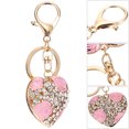 thumbnail image 2 of 1pc brillante rosa corazón llavero llavero llaves de coche colgantes colgantes regalo de souvenir, 2 of 5