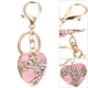 thumbnail image 2 of 1 llavero con forma de corazón de rosa brillante para colgar llaves de coche, regalo de recuerdo., 2 of 7