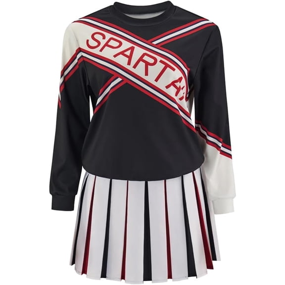 Women's Spartan Cheerleader Dress Female Cheerleader Uniform Dress Full Set