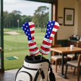 thumbnail image 4 of Yuyamidu American Flag Golf Club Head Cover with Soft Lining Patriotic Golf Club Cover Waterproof PU Leather Hybrid Fairway Driver Headcover Golf Gift for Golfers, 4 of 7