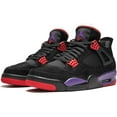 thumbnail image 1 of Air Jordan 4 Retro NRG 'Raptors - Drake Signature' Men's Basketball Shoes - Bold Black/Purple/Red Sneaker with Exclusive Design, 1 of 4