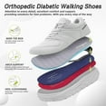 thumbnail image 3 of Men's Orthopedic Diabetic Wide Walking Shoes: Comfortable Arch Support Plantar Fasciitis Sports Running Sneakers, Casual Swollen Bunion Work Tennis Shoes for Foot and Heel Pain Relief, 3 of 8
