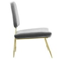 thumbnail image 2 of Modway Ponder Performance Velvet Lounge Chair in Gray, 2 of 3