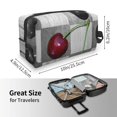 thumbnail image 4 of Goofa Cherries laid Printed Toiletry Bag with Handle,Large Capacity Travel Makeup Cosmetic Bag for Women, Carry on Airport Airline Compliant Bag, 4 of 9