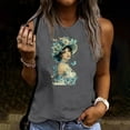 thumbnail image 2 of Drses ‌‌‌‌‌‌‌‌‌‌‌‌Women's 2025 Summer Floral Graphic Tank Top | Sleeveless Crewneck Loose Fit Casual Tee‌, 2 of 4