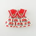 thumbnail image 2 of Robe de Bébé Fille Imprimé Floral Col Rabattu Robe Sans Manches, 2 of 9