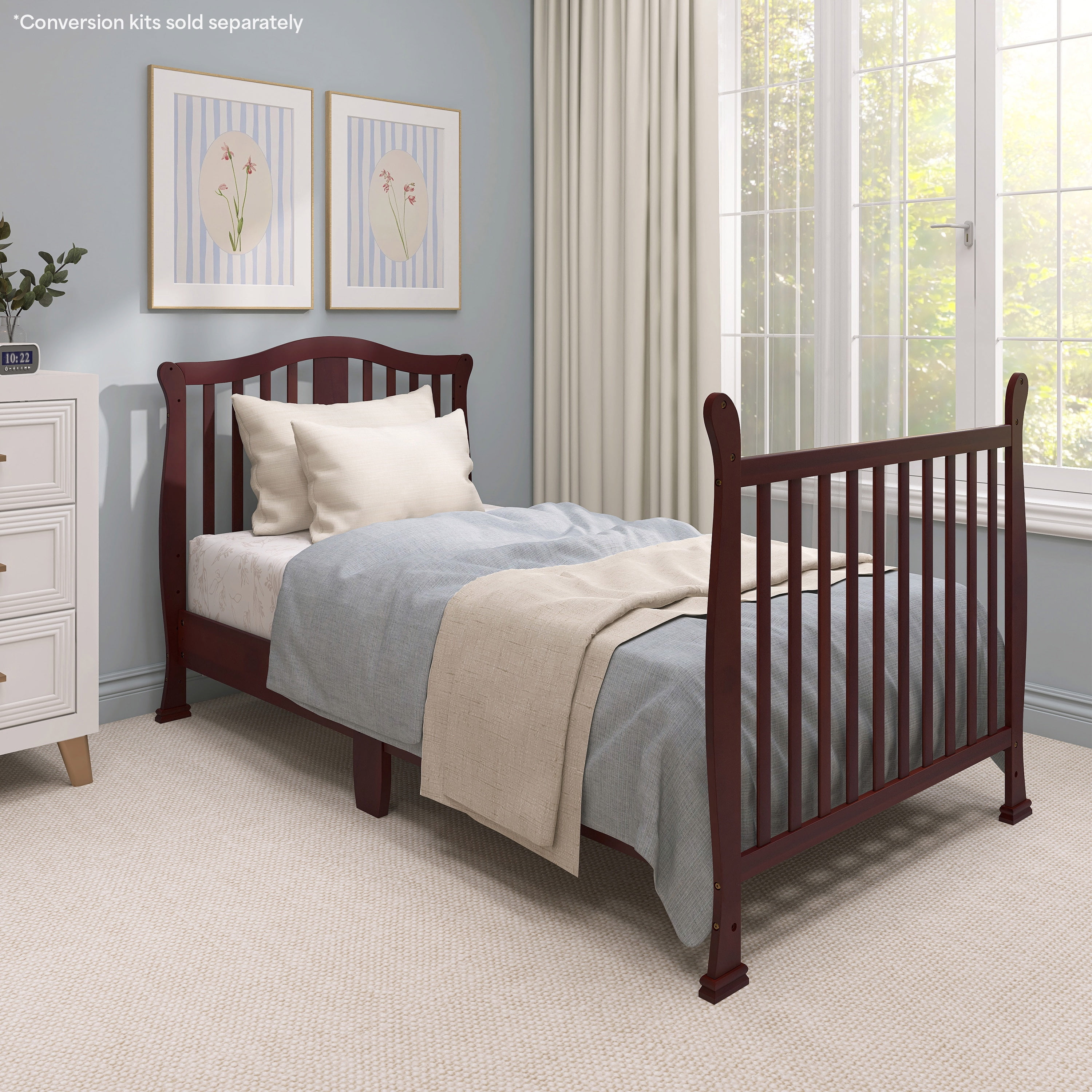 Dream On Me Naples 4-in-1 Convertible Mini Crib, Espresso