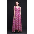 thumbnail image 2 of Bimba Floral Women Summer Printed V Neck Long MaxiÂ&nbsp;DressÂ&nbsp;Holiday Resort Wear-X-Small, 2 of 5