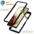 thumbnail image 2 of For Samsung A12 Case, [Built-In Screen Protector] Full Body Clear Bumper Case Shockproof Protective Phone Cases Cover For Samsung Galaxy A12, Black[L2116], 2 of 5