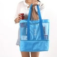 thumbnail image 2 of Jumpingount Bolso de hombro de malla de alta capacidad para mujer, bolsos de playa para pícnic con preservación del calor de doble capa, bolsa de Envolturas para manijas de equipaje Verde, 2 of 6