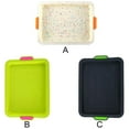 thumbnail image 4 of Silicone Square Cake Baking Pan Non-Stick Baking Tray with Thickened Handle High-heat Resistant Bakeware Dark Gray, 4 of 8