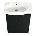 thumbnail image 4 of 23" Freestanding Bathroom Vanity, Black Chestnut Color, Soft Close Doors, Ceramic Sink, Contemporary Style Sink Vanity Cabinet. Modern Compact Form. Door Technology. Ample Storage Area. Surface., 4 of 7