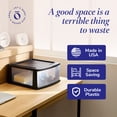 thumbnail image 5 of Homz Plastic 1 Drawer Wide Body Home Storage Cart, Black Frame with Clear Drawer, 2 Pack, 5 of 9