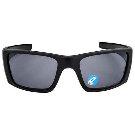 Image of Oakley Fuel Cell Grey Polarized Wrap Men s Sunglasses OO9096 909605 60
