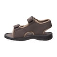 thumbnail image 3 of Rugged Bear Double Adjustable Hook And Loop Boys Kids Open Toe Sport Sandals, Brown, 2, 3 of 5