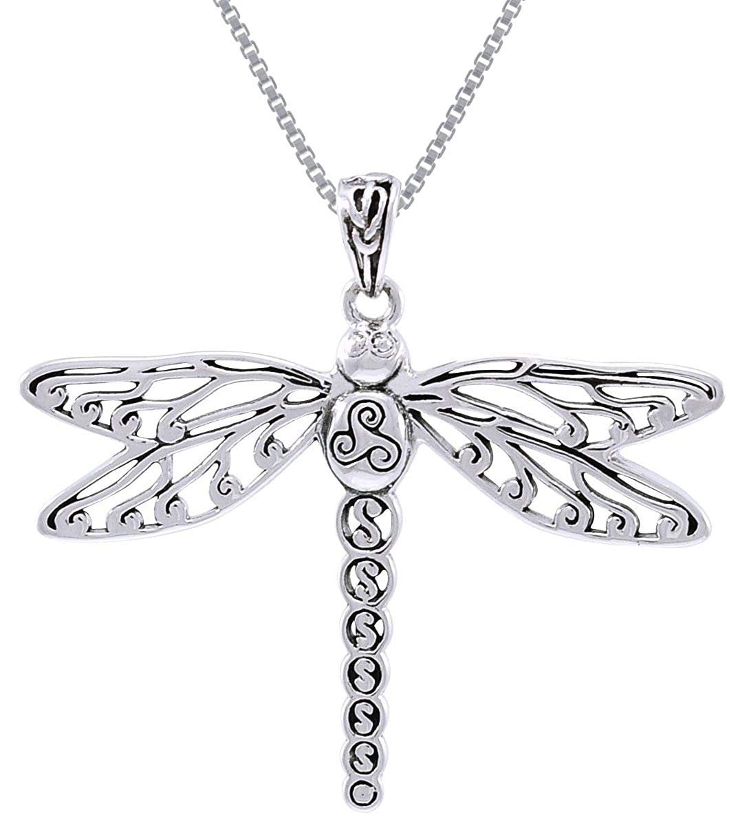 Cary Buziak Triskele Dragonfly .925 Sterling Silver Pendant by Peter Stone