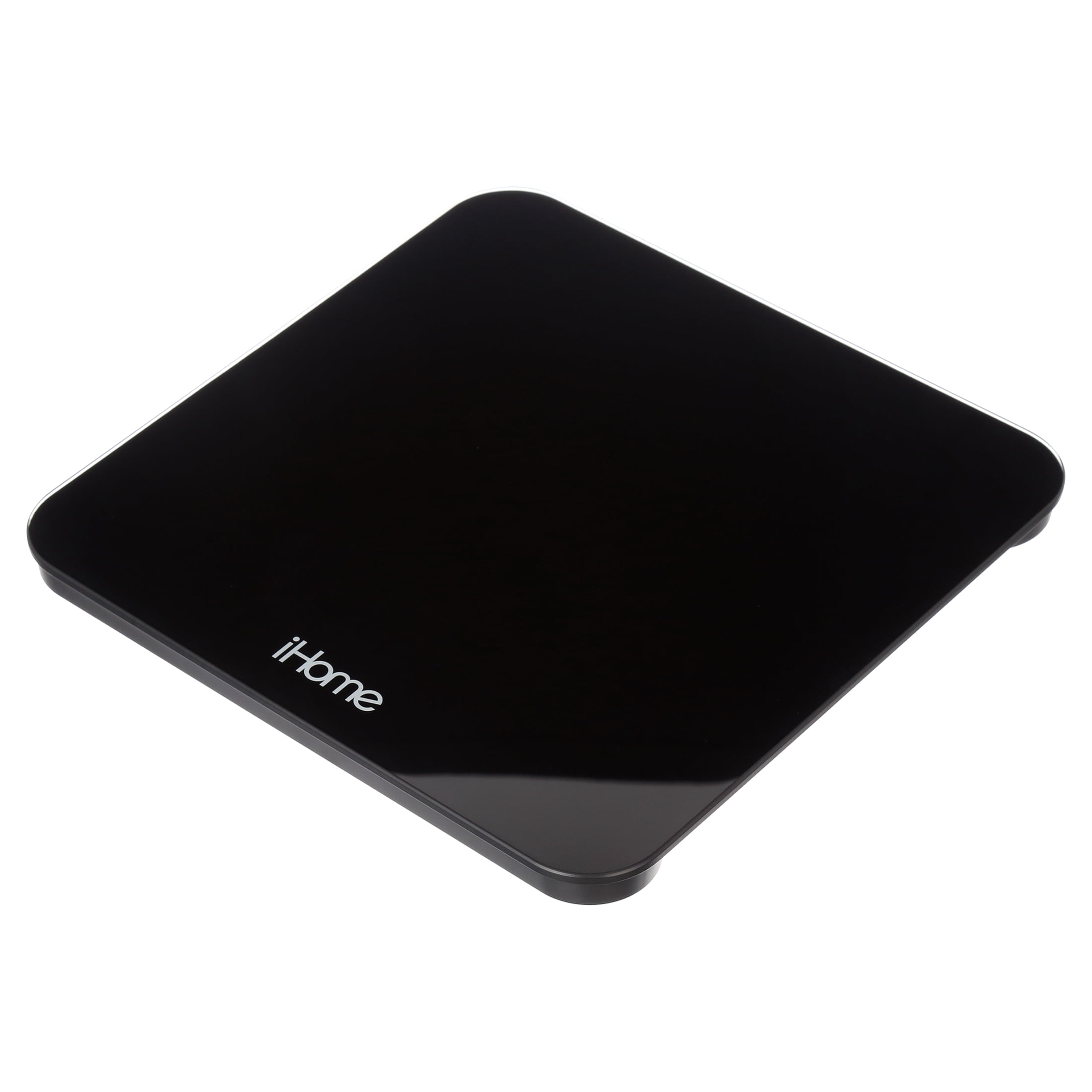 iHome Digital Battery Powered Bathroom Scale with Fit+ Personal Coach App, FSA and HSA Eligible, Black, 397 lbs Capacity