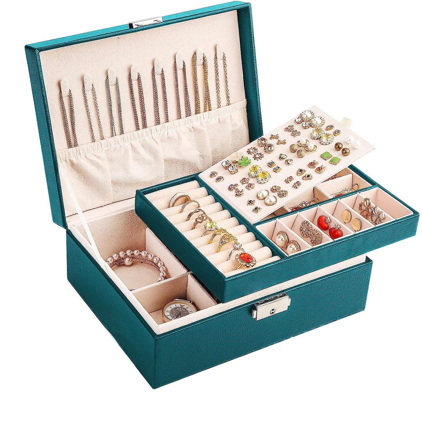Wattne Jewelry Organizer Box with Double Compartments photo 1