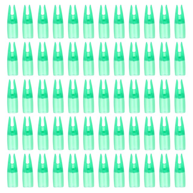 Uxcell 8mm Puntas de flecha de arquería Nocks Plástico Pegamento en Puntas de flecha Reemplazo Verde 60 Pcs