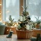 thumbnail image 1 of Bolas navideñas verdes flocadas | Juego de adornos navideños de espuma de 8 cm | Paquete de 6 adornos navideños para el hogar y fiestas, 1 of 5